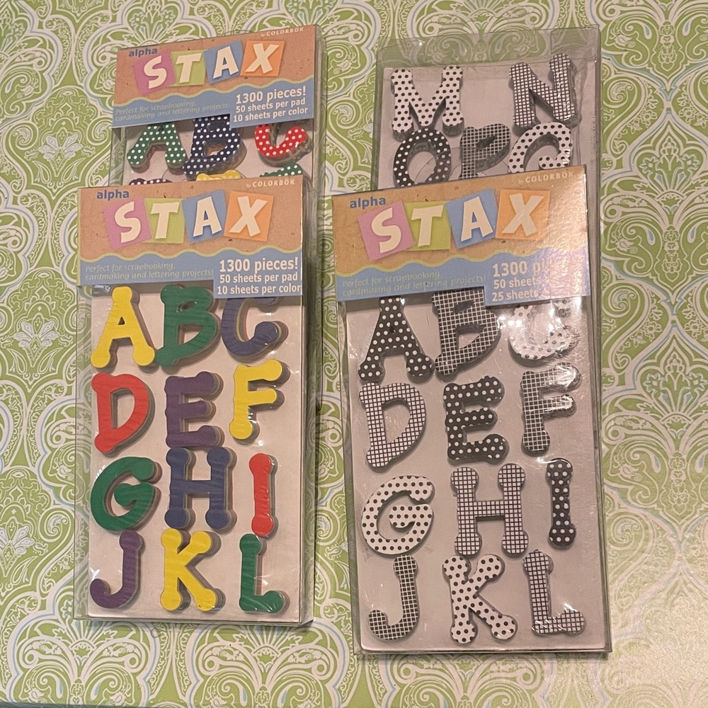 Colorful Alphabet Scrapbooking Set